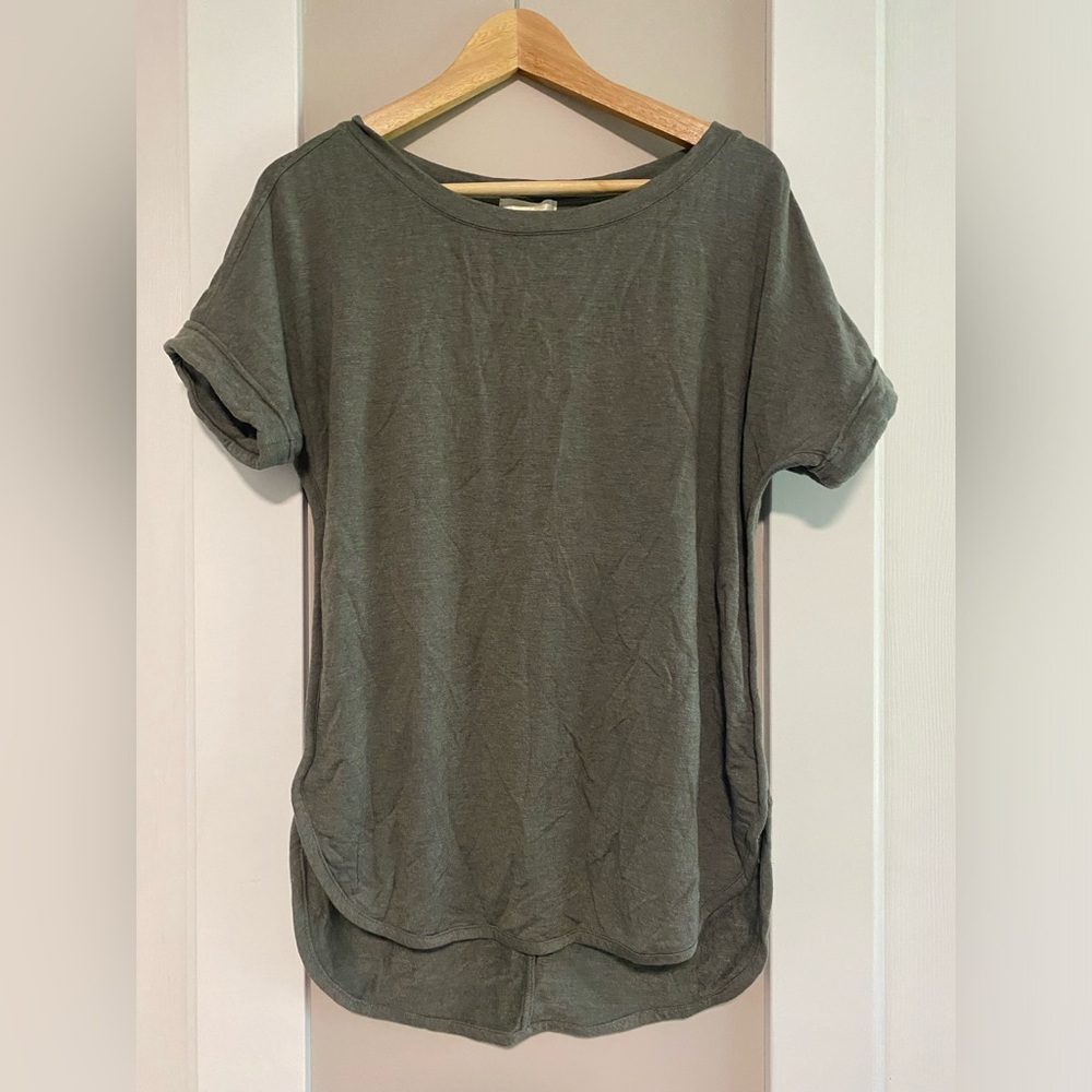 Matty M Dark Olive Short Sleeve Top